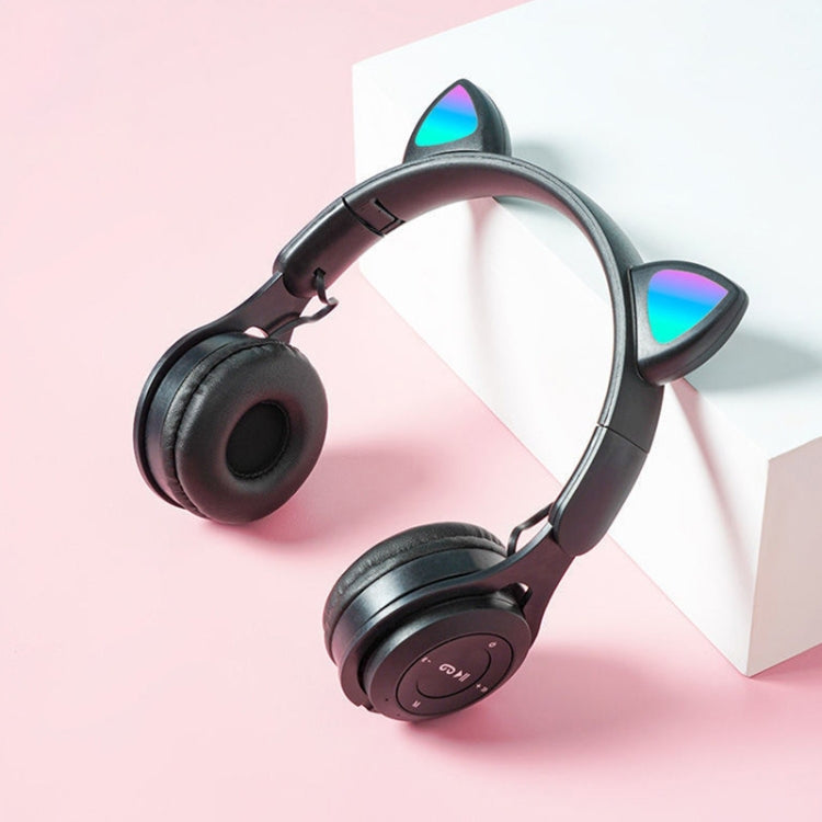 M6 Luminous Cat Ears Pure color Foldable Bluetooth Headset with