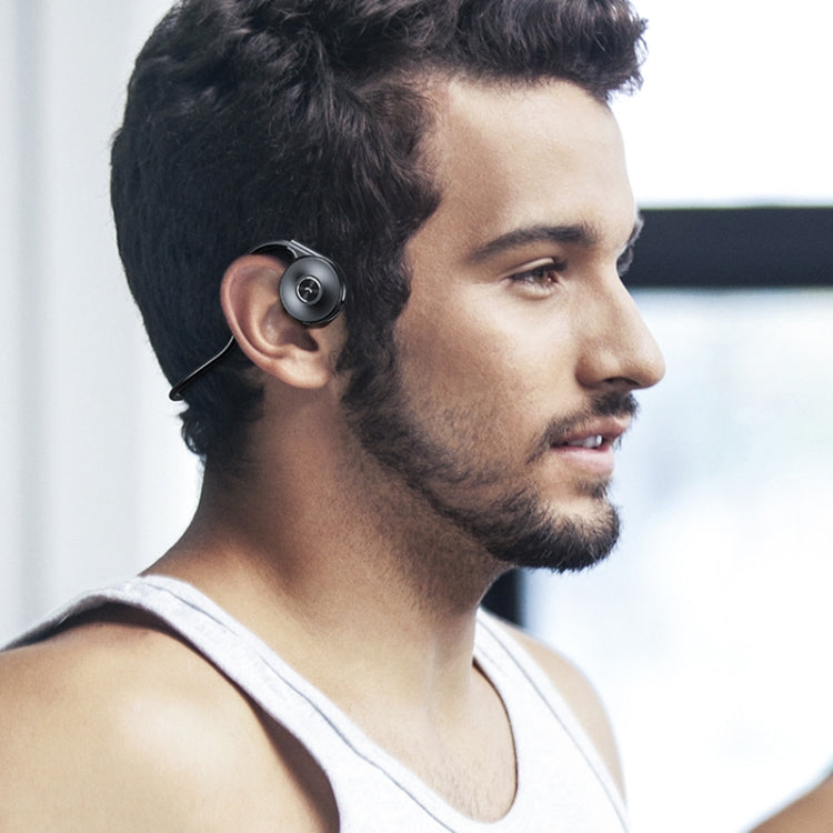 M-1 Back-mounted Touch Noise Reduction Bone Conduction Bluetooth Earphone with Detachable Microphone (Black) - Headset & Headphone by PMC TechLife | Online Shopping South Africa | PMC TechLife