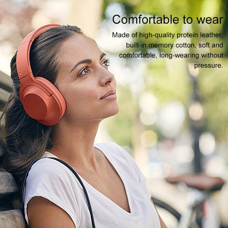 2 PCS For Sony MDR-100ABN / WH-H900N Earphone Cushion Cover Earmuffs Replacement Earpads with Mesh(Blue) - Earmuff & Pad by PMC TechLife | Online Shopping South Africa | PMC TechLife