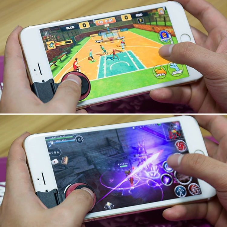A9 Direct Mobile Clip Games Joystick Artifact Hand Travel Button Sucker with Ring Holder for iPhone, Android Phone, Tablet(Gold) - Handle Shooter by PMC TechLife | Online Shopping South Africa | PMC TechLife