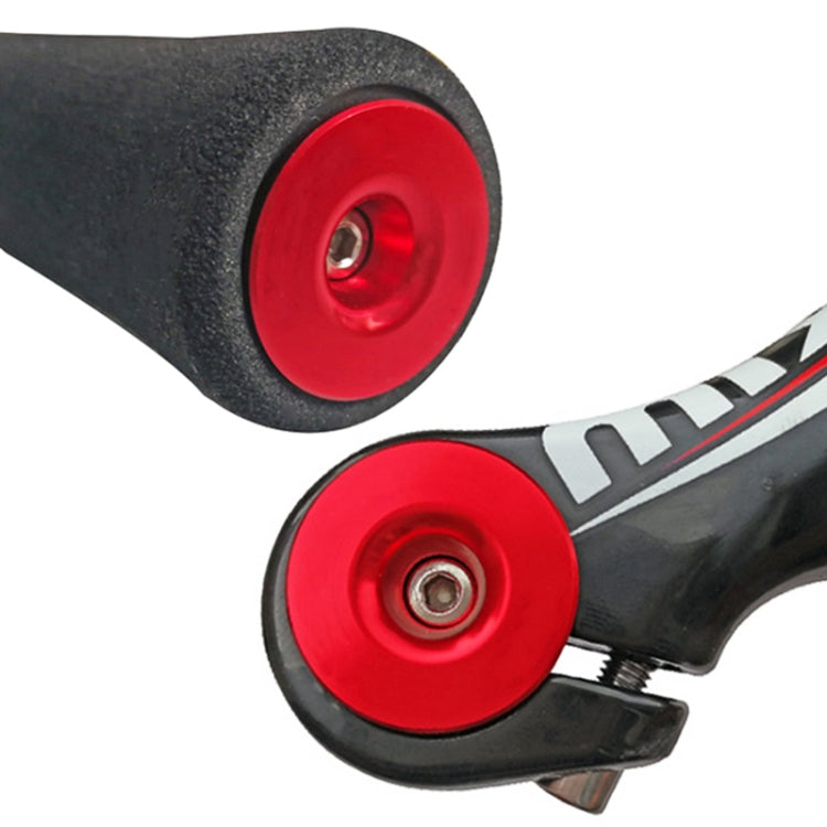 TOSEEK 1 Pair Mountain Bike Handlebar Grips Caps End Plug Aluminum Alloy Bicycle Bar Ends Plug (Red) - Bicycle Grips by TOSEEK | Online Shopping South Africa | PMC TechLife | Buy Now Pay Later Mobicred