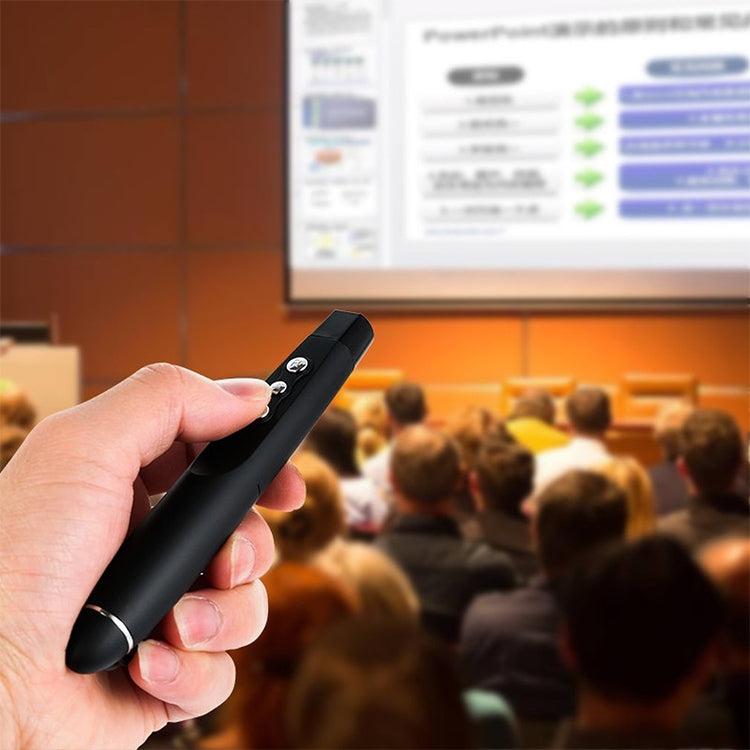 2.4GHz Wireless Laser PowerPoint Page Turning Pen Multimedia Wireless Presentation Projection Pen with USB Receiver, Remote Control Distance: 30m - free shipping - PMC TechLife - Order now!