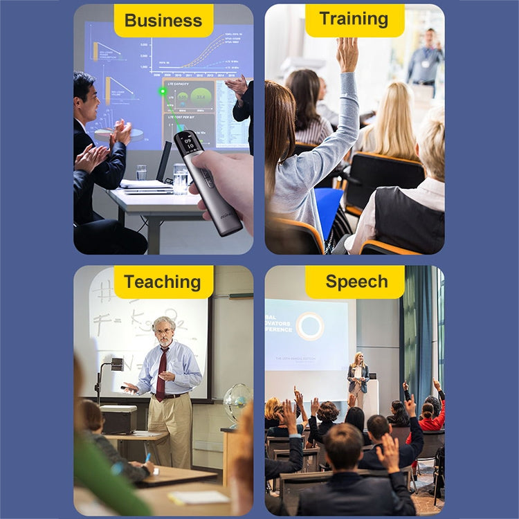 ASiNG A9 32GB Green Light Multifunctional PPT Touch Laser Page Turning Pen Wireless Presenter (Grey) - by ASiNG | Online Shopping South Africa | PMC TechLife | Buy Now Pay Later Mobicred