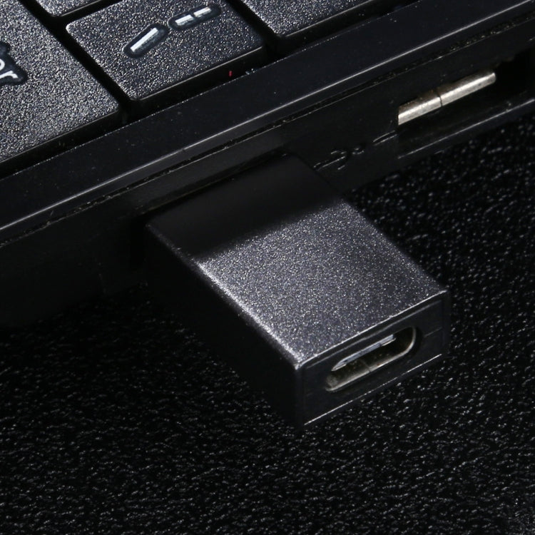 USB 3.0 Male to Type-C / USB-C Female Aluminium Alloy Adapter (Black) - Cable & Adapters by PMC TechLife | Online Shopping South Africa | PMC TechLife