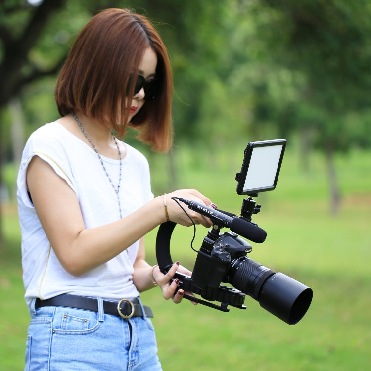 PULUZ U/C Shape 3-Head Cold Shoes Portable Handheld DV Bracket Stabilizer for All SLR Cameras and Home DV Camera - free shipping - PMC TechLife - Order now!