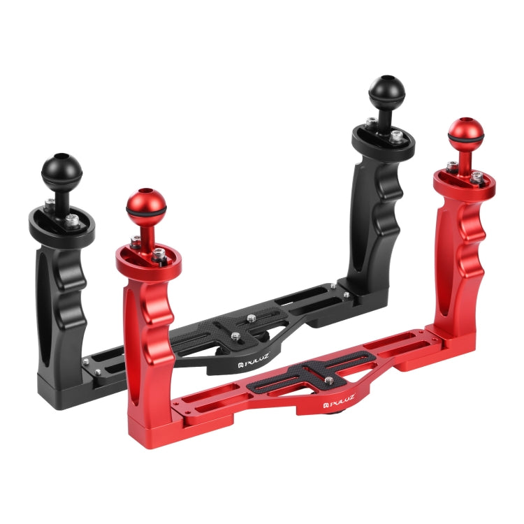 PULUZ Dual Handles Aluminium Alloy Tray Stabilizer for Underwater Camera Housings(Black) - free shipping - PMC TechLife - Order now!