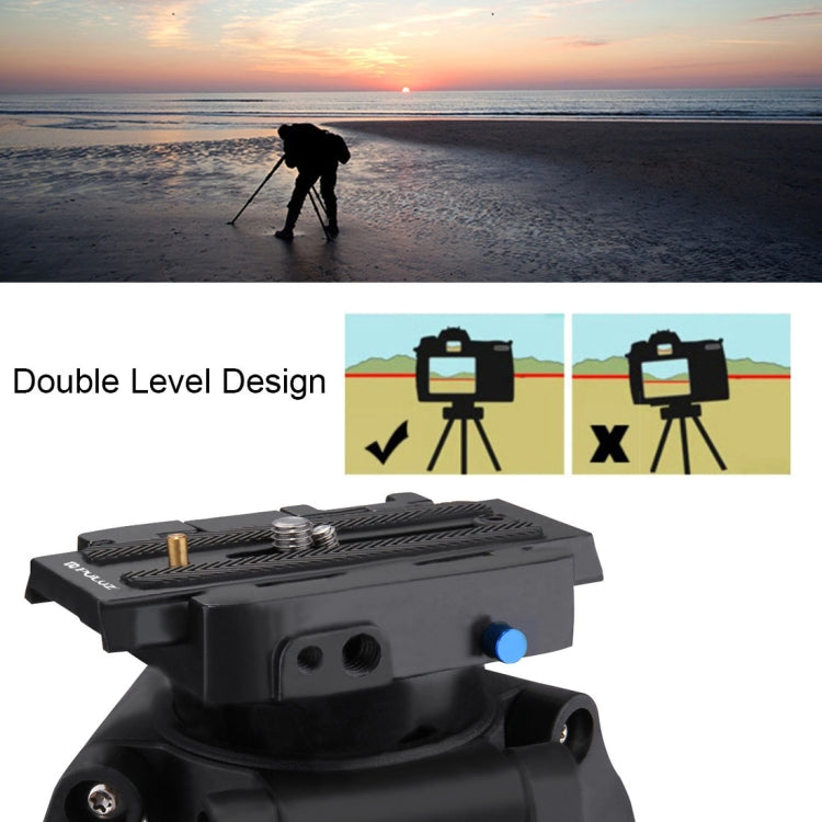 PULUZ Quick Release Clamp Adapter + Quick Release Plate for DSLR & SLR Cameras(Black) - Quick Release Plate by PULUZ | Online Shopping South Africa | PMC TechLife | Buy Now Pay Later Mobicred