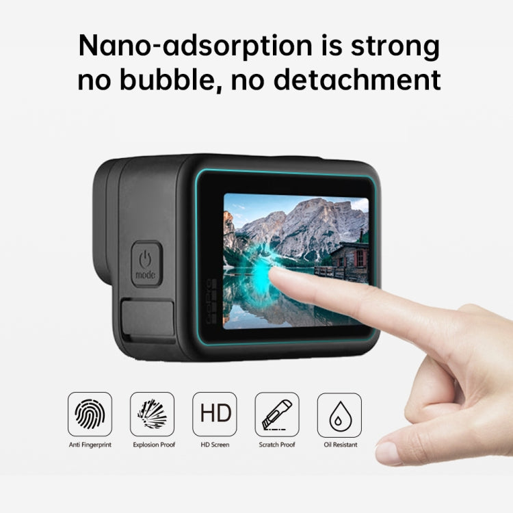 PULUZ for GoPro Hero12 Black /11 Black /10 Black /9 Black Lens + LCD Display 9H 2.5D Tempered Glass Film - free shipping - PMC TechLife - Order now!