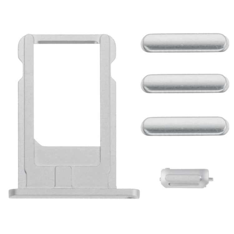 Card Tray & Volume Control Key & Screen Lock Key & Mute Switch Vibrator Key Kit for iPhone 6(Silver) - iPhone 6/6 Plus Parts by PMC TechLife | Online Shopping South Africa | PMC TechLife