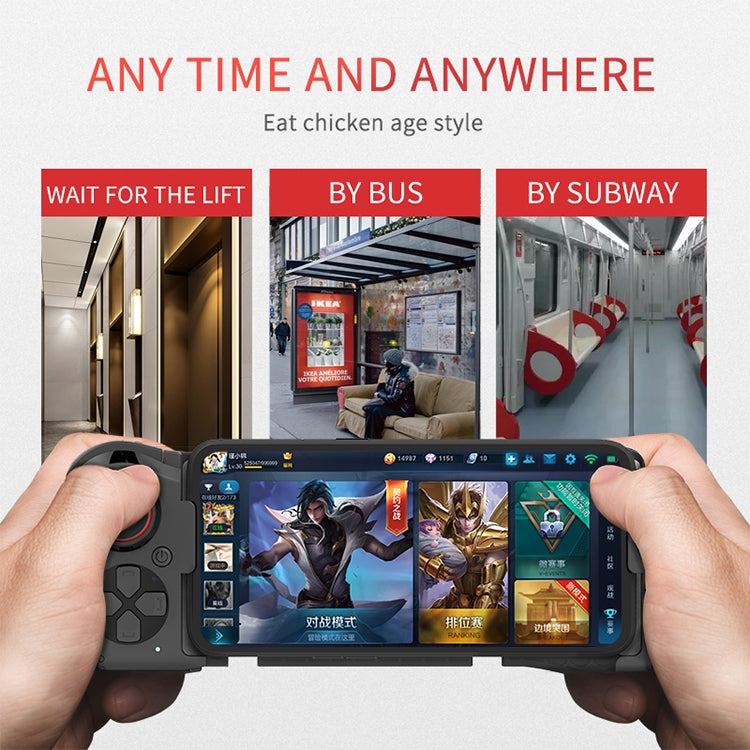 One-hand Stretch Retractable Bluetooth Gamepad, Bluetooth Distance: 10m, For Android, iOS Mobile Phone Below 6.8 inch - Controller Gamepad by PMC TechLife | Online Shopping South Africa | PMC TechLife
