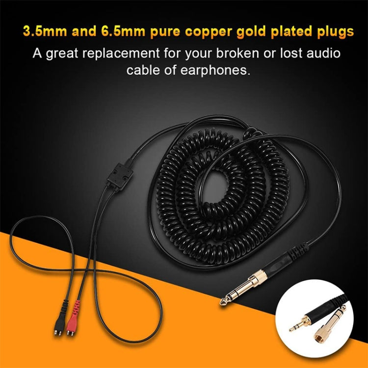 ZS0095 For Sennheiser HD25 / HD560 / HD540 / HD430 / HD250 Earphone Spring Cable, Cable Length: 1.5m-5m - Headset Accessories by PMC TechLife | Online Shopping South Africa | PMC TechLife | Buy Now Pay Later Mobicred