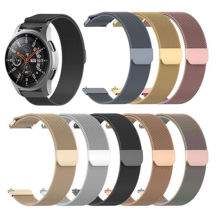 For Honor Magic Watch 2 / Samsung Galaxy Active 2 18mm Milan Stainless Steel Mesh Watch Band(Starlight) - Watch Bands by PMC TechLife | Online Shopping South Africa | PMC TechLife