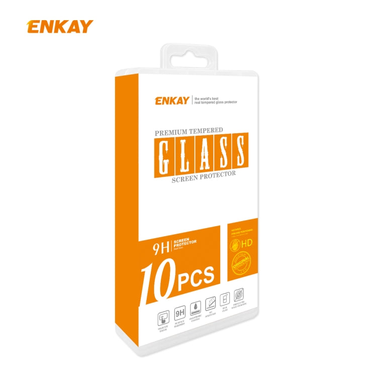 For iPhone 12 / 12 Pro 10pcs ENKAY Hat-Prince 0.26mm 9H 2.5D Curved Edge Explosion-proof Tempered Glass Film - free shipping - PMC TechLife - Order now!