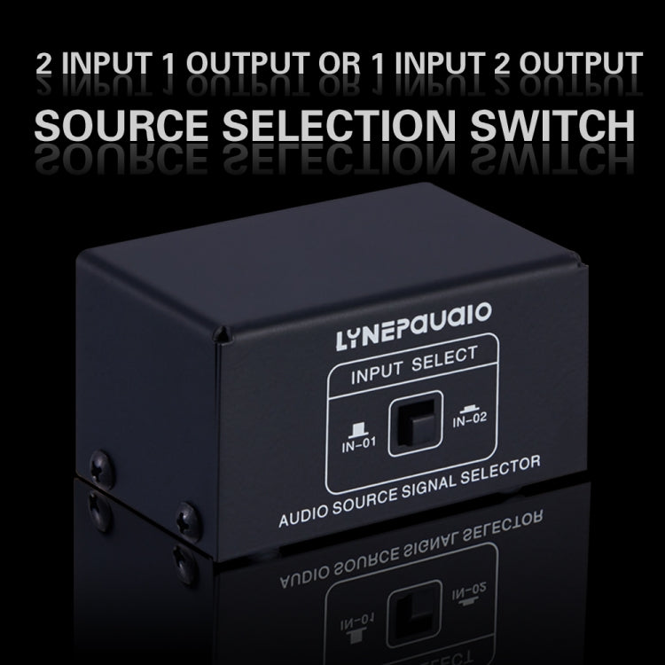 B101 2 In 1 Out (1 In 2 Out) Audio Source Signal Selection Switcher Computer Speaker RCA Lossless Audio Source Switcher - free shipping - PMC TechLife - Order now!