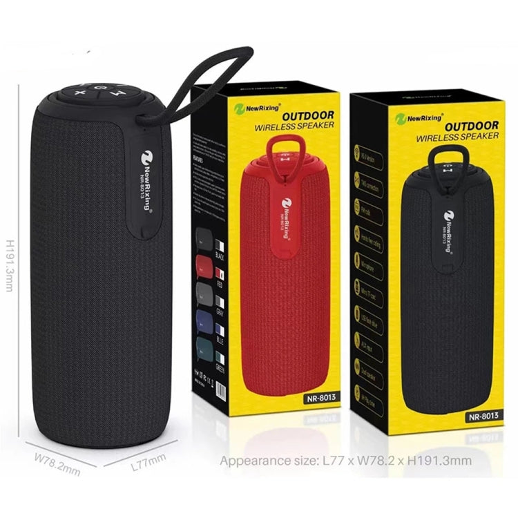NewRixing NR8013 10W TWS Portable Wireless Stereo Speaker Support TF Card / FM(Red) - free shipping - PMC TechLife - Order now!