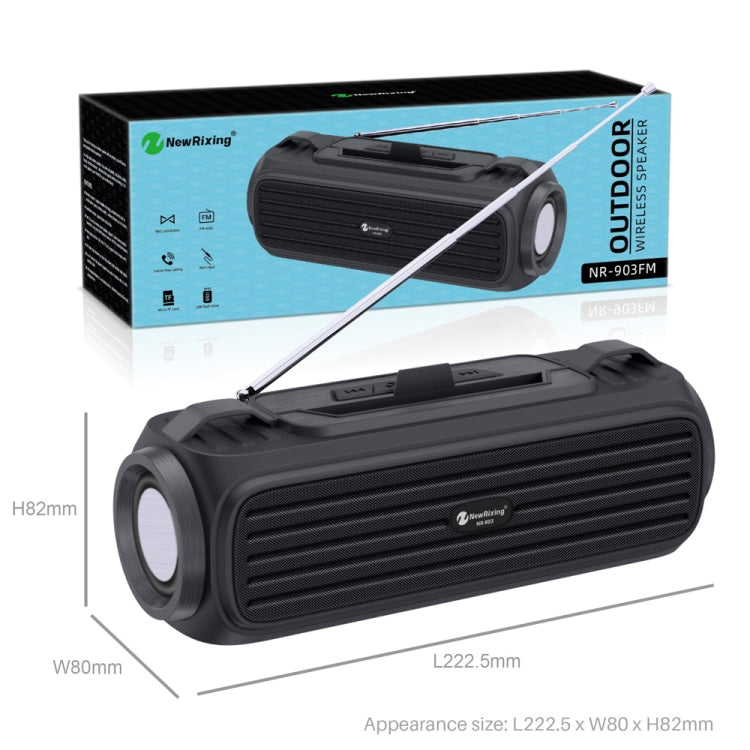 NewRixing NR903F TWS Portable Outdoor Bluetooth Speaker Support TF Card / FM(Red) - Desktop Speaker by NewRixing | Online Shopping South Africa | PMC TechLife | Buy Now Pay Later Mobicred