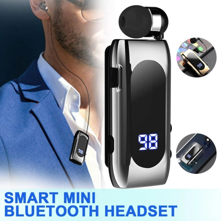 K55 Retractable Cable BT5.2 Smart In-ear Single Sports Earphone(Gray) - Sport Earphone by PMC TechLife | Online Shopping South Africa | PMC TechLife