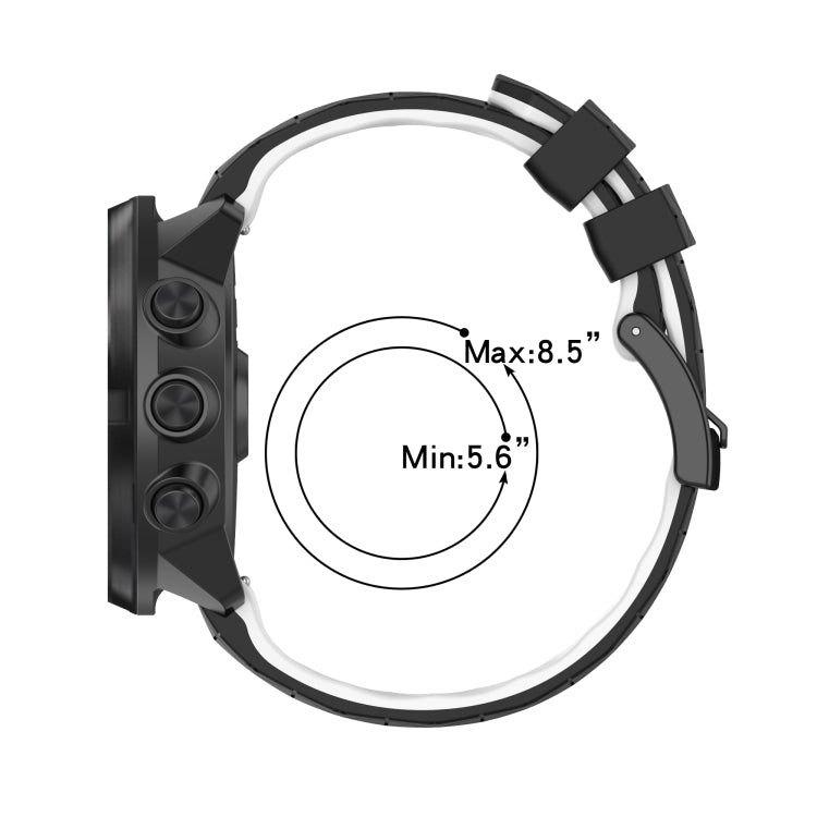 For Xiaomi Watch Color 2 22mm Football Pattern Two-Color Silicone Strap(Midnight Blue + Orange) - Watch Bands by PMC TechLife | Online Shopping South Africa | PMC TechLife | Buy Now Pay Later Mobicred