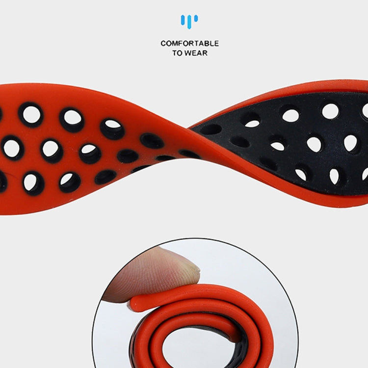 For Amazfit Pace 22mm Two-Color Breathable Silicone Watch Band(Black+Red) - Watch Bands by PMC TechLife | Online Shopping South Africa | PMC TechLife | Buy Now Pay Later Mobicred