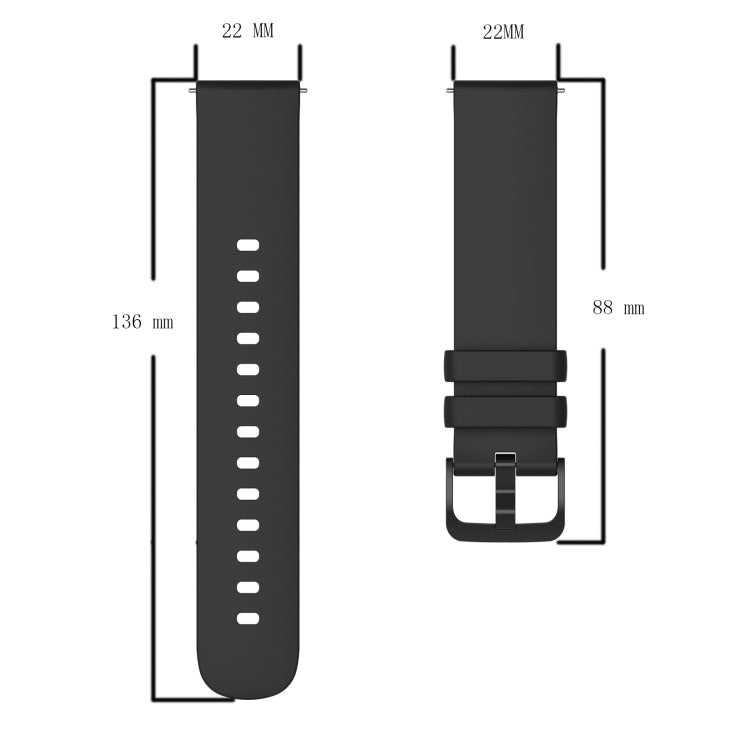 For Huawei GT2 Pro 22mm Solid Color Soft Silicone Watch Band(Black) - Watch Bands by PMC TechLife | Online Shopping South Africa | PMC TechLife | Buy Now Pay Later Mobicred