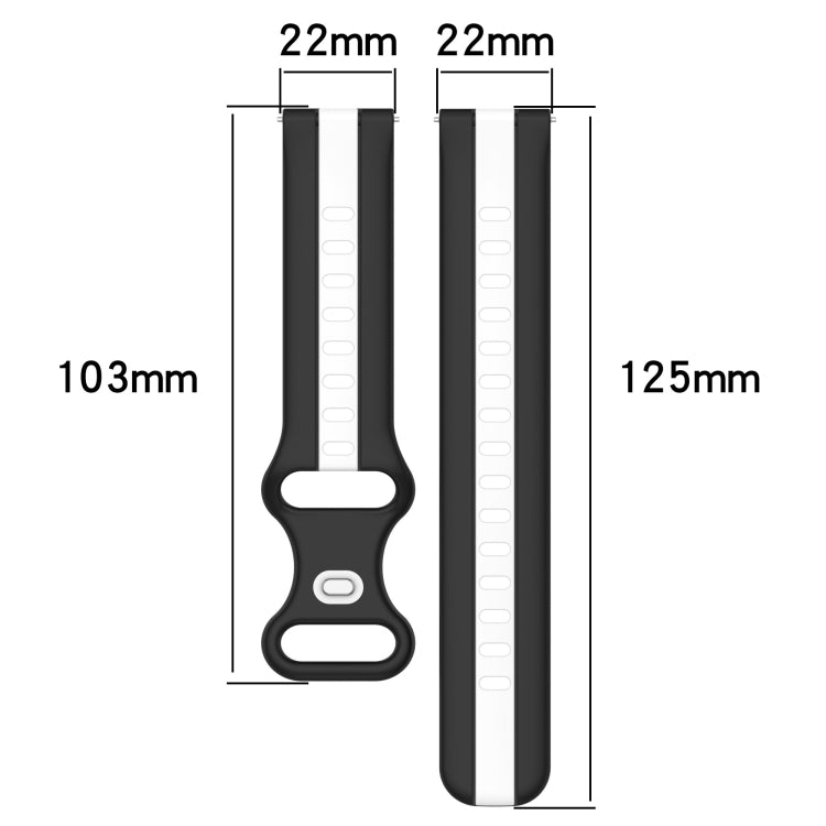 For Xiaomi MI Watch Color 22mm Butterfly Buckle Two-Color Silicone Watch Band(Red+Black) - free shipping - PMC TechLife - Order now!