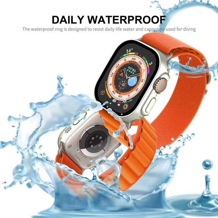 For Apple Watch Ultra / Ultra 2 49mm ENKAY Hat-Prince Waterproof Full Coverage PC Frame + 9H Tempered Glass Case(White) - Watch Cases by ENKAY | Online Shopping South Africa | PMC TechLife | Buy Now Pay Later Mobicred