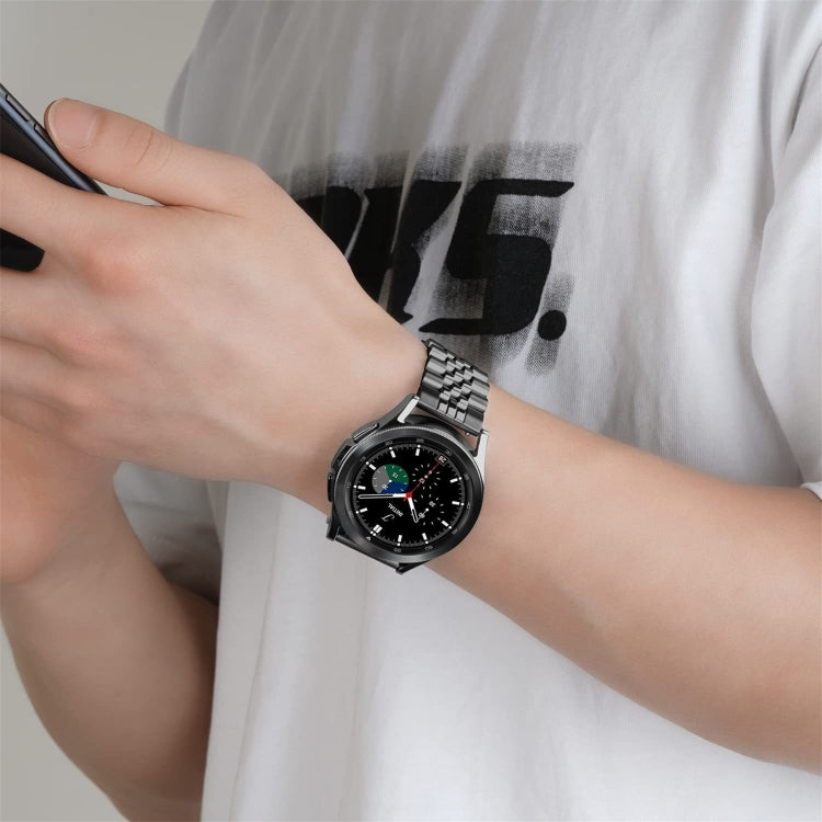 For Huawei Watch GT3 SE Five Bull Half Round Stainless Steel Watch Band + Strap Removal Tool(Black) - by PMC TechLife | Online Shopping South Africa | PMC TechLife