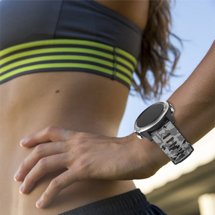 For Garmin Instinct 2X Solar 26mm Camouflage Printed Silicone Watch Band(Black+Digital Camouflage) - by PMC TechLife | Online Shopping South Africa | PMC TechLife