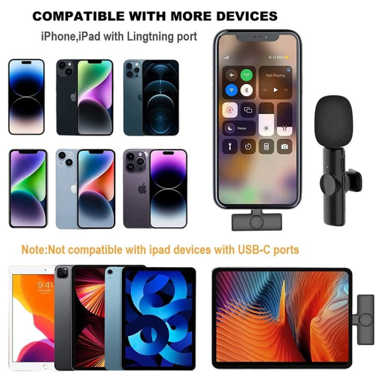 Bluetooth Mini Microphone Wireless Lavalier Noise Reduction Microphone for iPhone / iPad, with 8 Pin Receiver & Dual Microphones - free shipping - PMC TechLife - Order now!