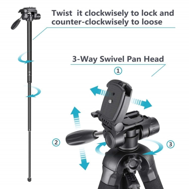 JMARY KP2264 Portable Detachable Tripod Mobile Phone SLR Camera Aluminium Alloy Stand(Blue) - free shipping - PMC TechLife - Order now!