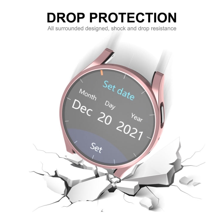 For Samsung Galaxy Watch6 44mm ENKAY Hat-Prince Full Coverage Electroplated Soft TPU Case with Screen Protection(Gold) - Watch Cases by ENKAY | Online Shopping South Africa | PMC TechLife
