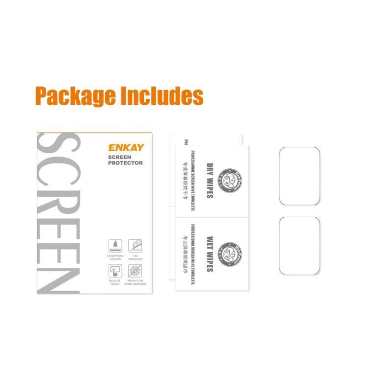 For Xiaomi Mi Band 8 Pro 2pcs ENKAY 0.2mm 9H Tempered Glass Screen Protector Watch Film - Screen Protector by ENKAY | Online Shopping South Africa | PMC TechLife
