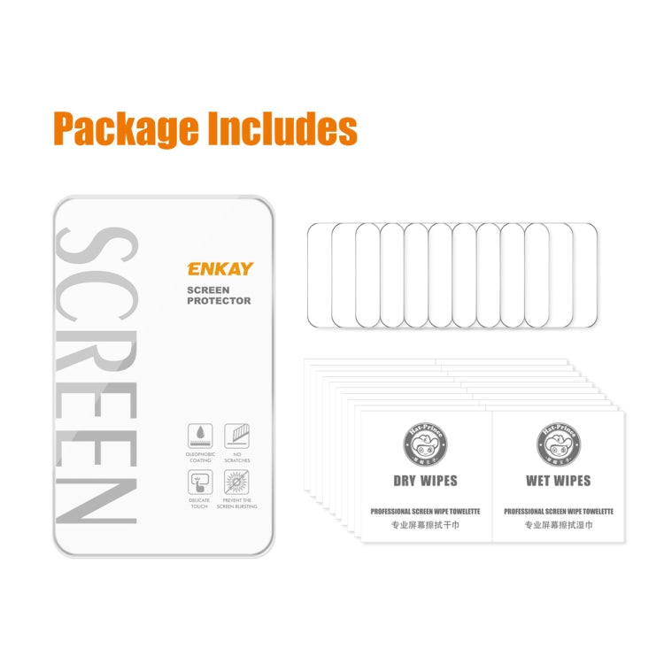 For Xiaomi Mi Band 8 Pro 10pcs ENKAY 0.2mm 9H Tempered Glass Screen Protector Watch Film - free shipping - PMC TechLife - Order now!