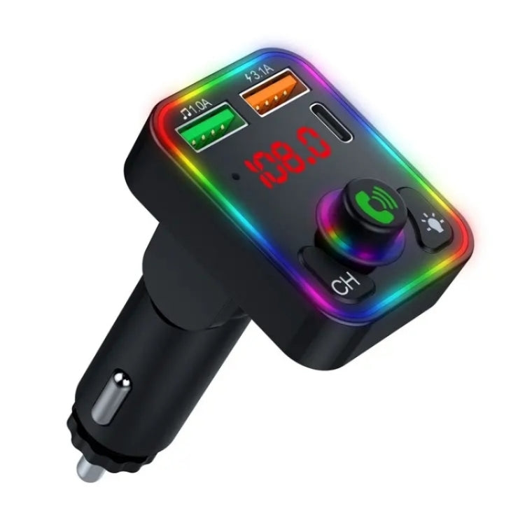 P3 Car Bluetooth Hands-Free AUX Audio Car MP3 Player FM Transmitter PD Fast  Charger, ZA