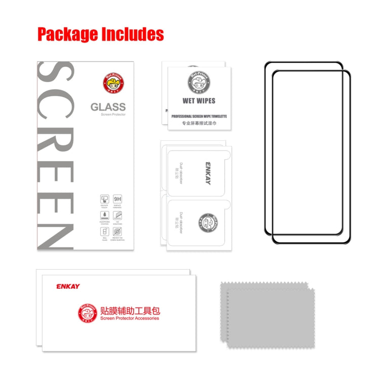 For Google Pixel 8 Pro 2pcs ENKAY Hat-Prince Full Glue High Aluminum-silicon Tempered Glass Film - Google Tempered Glass by ENKAY | Online Shopping South Africa | PMC TechLife | Buy Now Pay Later Mobicred