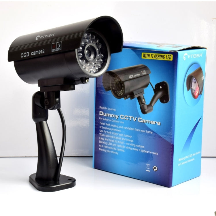 IP66 Waterproof Dummy CCTV Camera With Flashing LED For Realistic Looking for Security Alarm(Silver) - Waterproof Camera by PMC TechLife | Online Shopping South Africa | PMC TechLife
