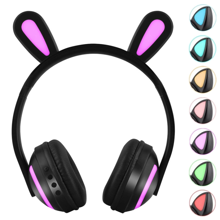 ZW19 LED 7 Colors light Bluetooth Stereo Wireless Headphones Cat