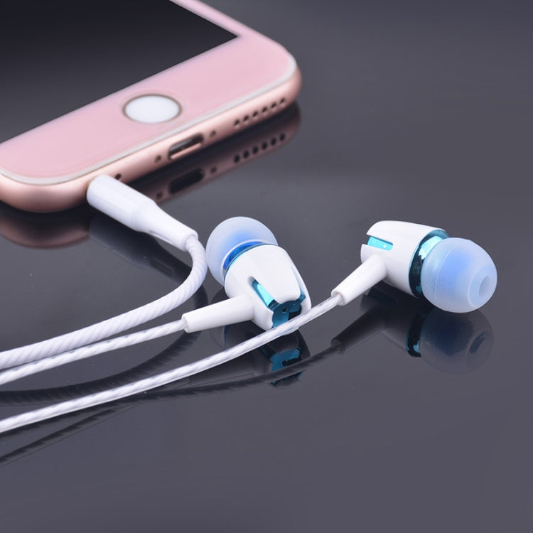 3.5mm Wired Earphone Earbuds Stereo Sound Metal Bass Headset with Mic for Smart Phone(Rose red) - In Ear Wired Earphone by PMC TechLife | Online Shopping South Africa | PMC TechLife
