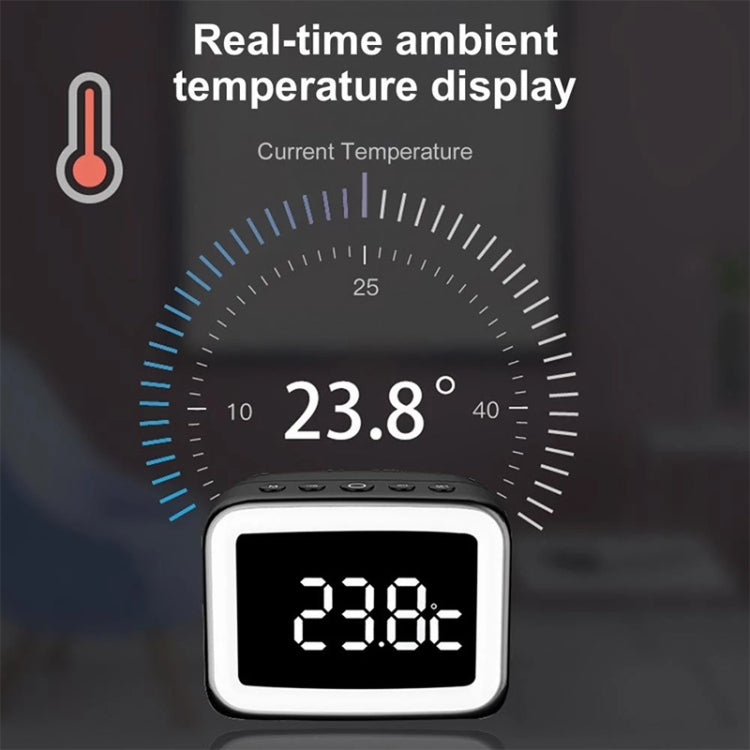 AEC BT-511 Mini LED HD Mirror Bluetooth Speaker, Support 32GB TF Card & 3.5mm AUX & Dual Alarm Clock & Real-time Temperature & Hands-free Calling(Pink) - free shipping - PMC TechLife - Order now!