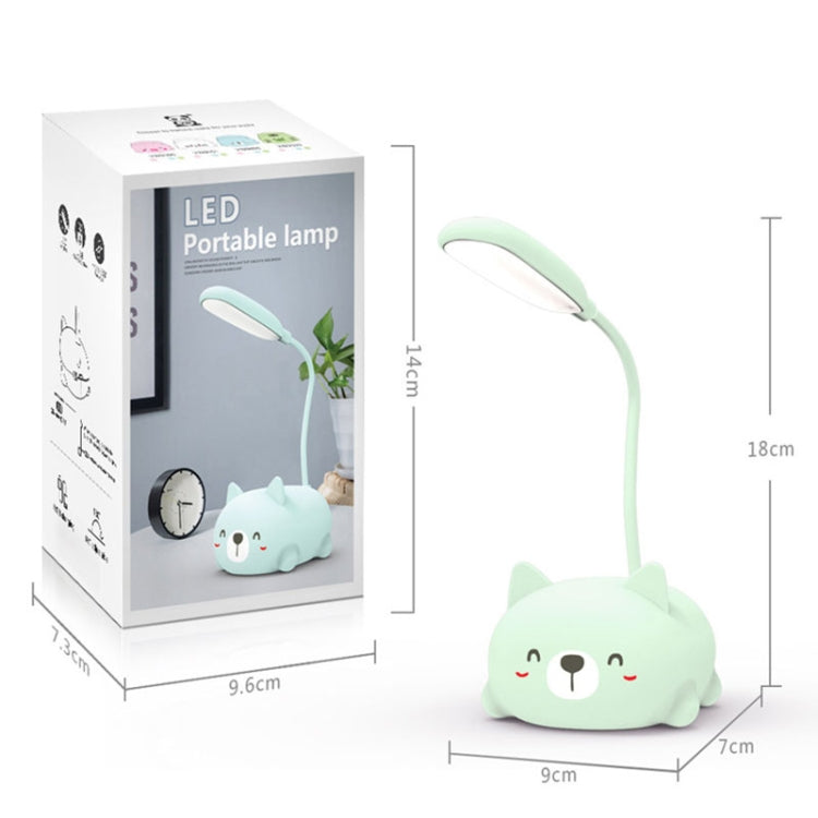 Cartoon Cat Design LED Eye Protection Reading Lamp USB Rechargeable Desk Lamp(Pink) - by PMC TechLife | Online Shopping South Africa | PMC TechLife