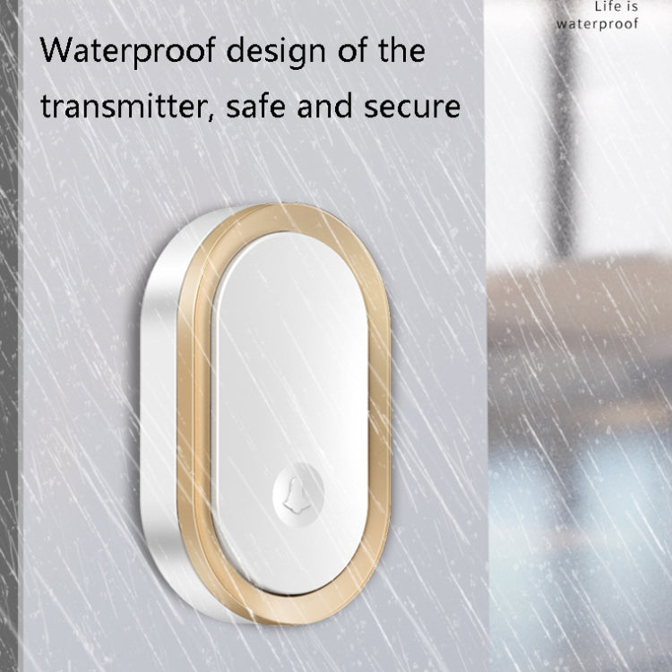 CACAZI A99 Home Smart Remote Control Doorbell Elderly Pager, Style:EU Plug(Black Gold) - free shipping - PMC TechLife - Order now!