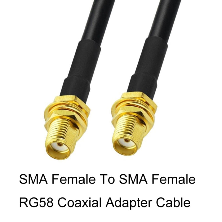 SMA Female To SMA Female RG58 Coaxial Adapter Cable, Cable Length:0.5m - Connectors by PMC TechLife | Online Shopping South Africa | PMC TechLife