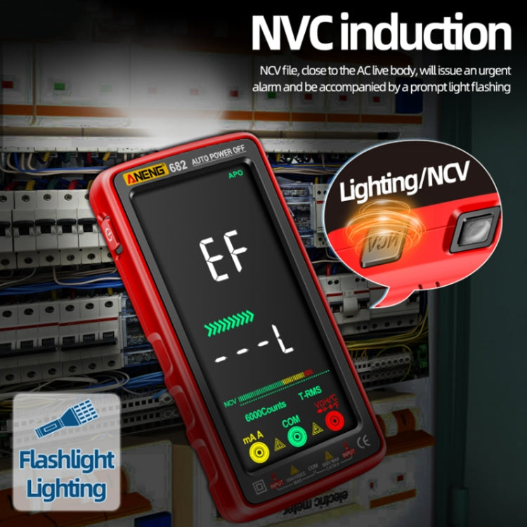 ANENG 682 Smart VA Reverse Display Automatic Range Rechargeable Multimeter(Red) - free shipping - PMC TechLife - Order now!