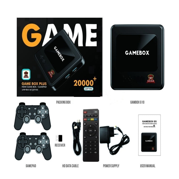 GD10 64G Built-In 30000+ Games Dual System Set-Top Box 3D Home 4K HD TV Game Console Box EU Plug(Black) - free shipping - PMC TechLife - Order now!