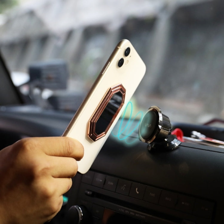 Folding And Sticking Zinc Alloy Mobile Phone Ring Holder Car Magnetic Ring Buckle(Cool Black) - free shipping - PMC TechLife - Order now!