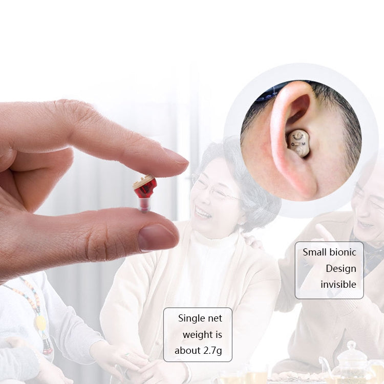 Old Man Hearing Aid Sound Amplifier Sound Collector(Red) - Hearing Aids by PMC TechLife | Online Shopping South Africa | PMC TechLife