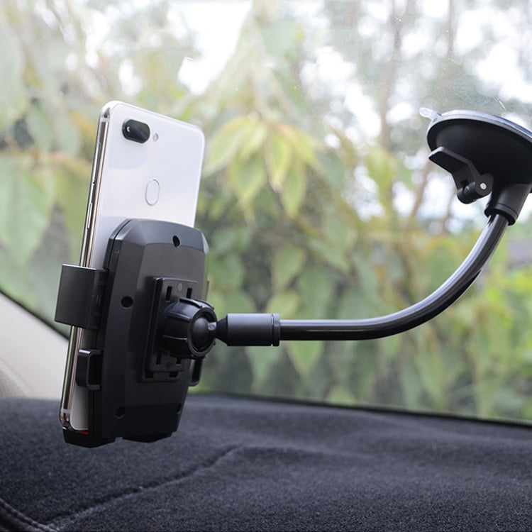 Car Windshield Automatic Lock Phone Holder(Red) - Car Holders by PMC TechLife | Online Shopping South Africa | PMC TechLife