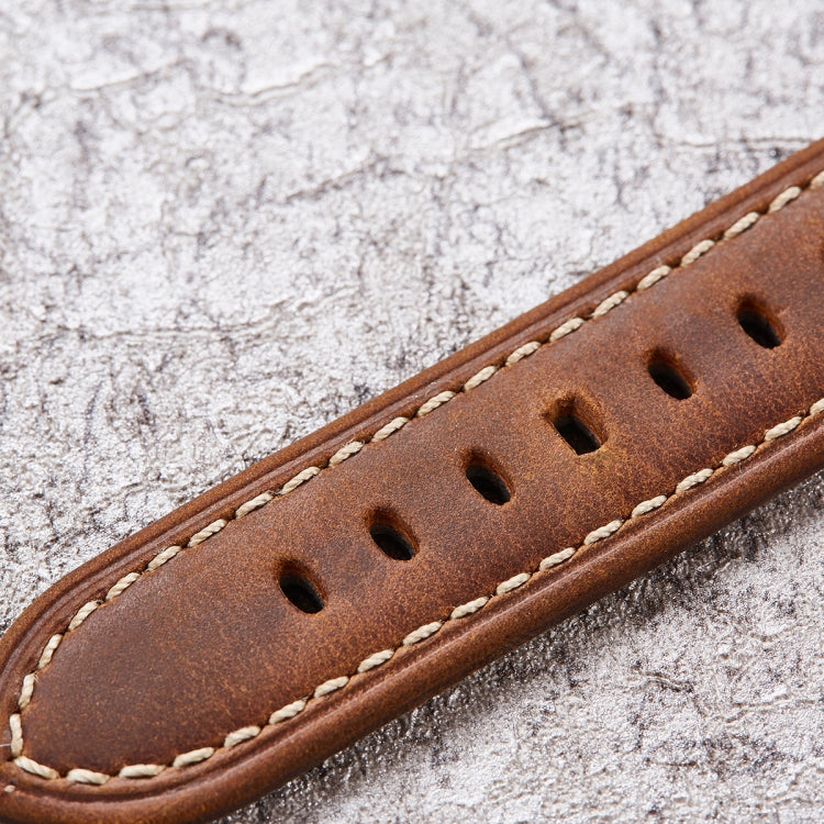 Quick Release Watch Band Crazy Horse Leather Retro Watch Band For Samsung Huawei,Size: 20mm (Dark Brown Black Buckle) - Watch Bands by PMC TechLife | Online Shopping South Africa | PMC TechLife | Buy Now Pay Later Mobicred