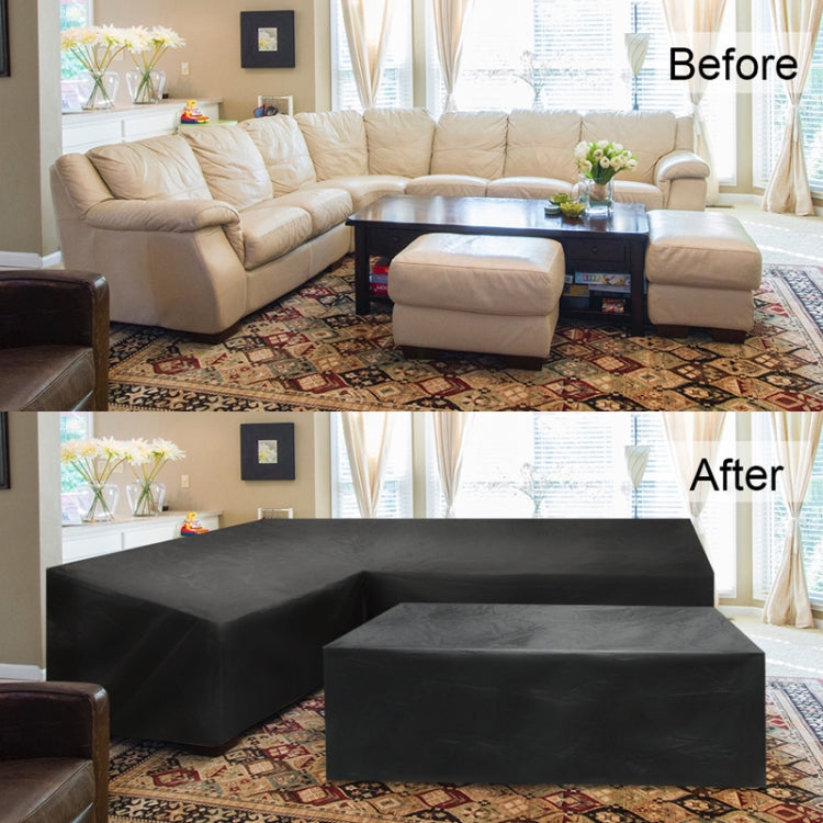 Outdoor Garden Furniture Corner Sofa Cover Dustproof Table Cover, Size: 300x300x98cm(Black) - Dust Covers by PMC TechLife | Online Shopping South Africa | PMC TechLife