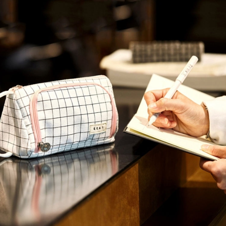 Angoo Large Capacity Pencil Case Cute Canvas Stationery Bag, Color: Black White In The Palm - free shipping - PMC TechLife - Order now!